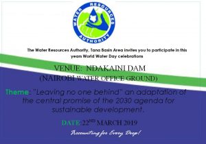 WRA invitation to World Water Day 22-3-19