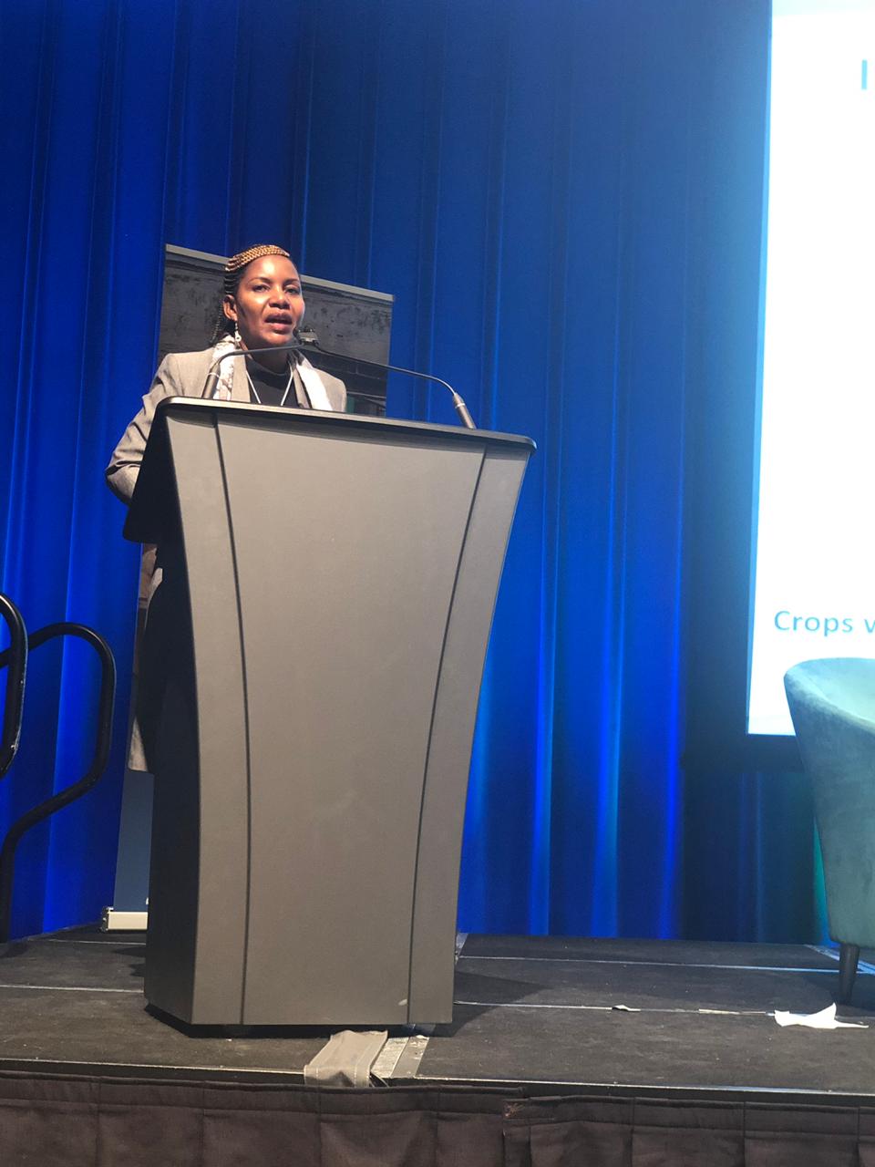 Prof. Mati giving her Presentation at the Water week in Washington DC